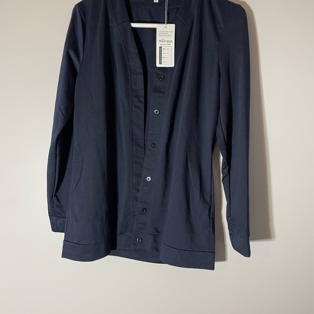 NWT navy lightweight knit cardigan